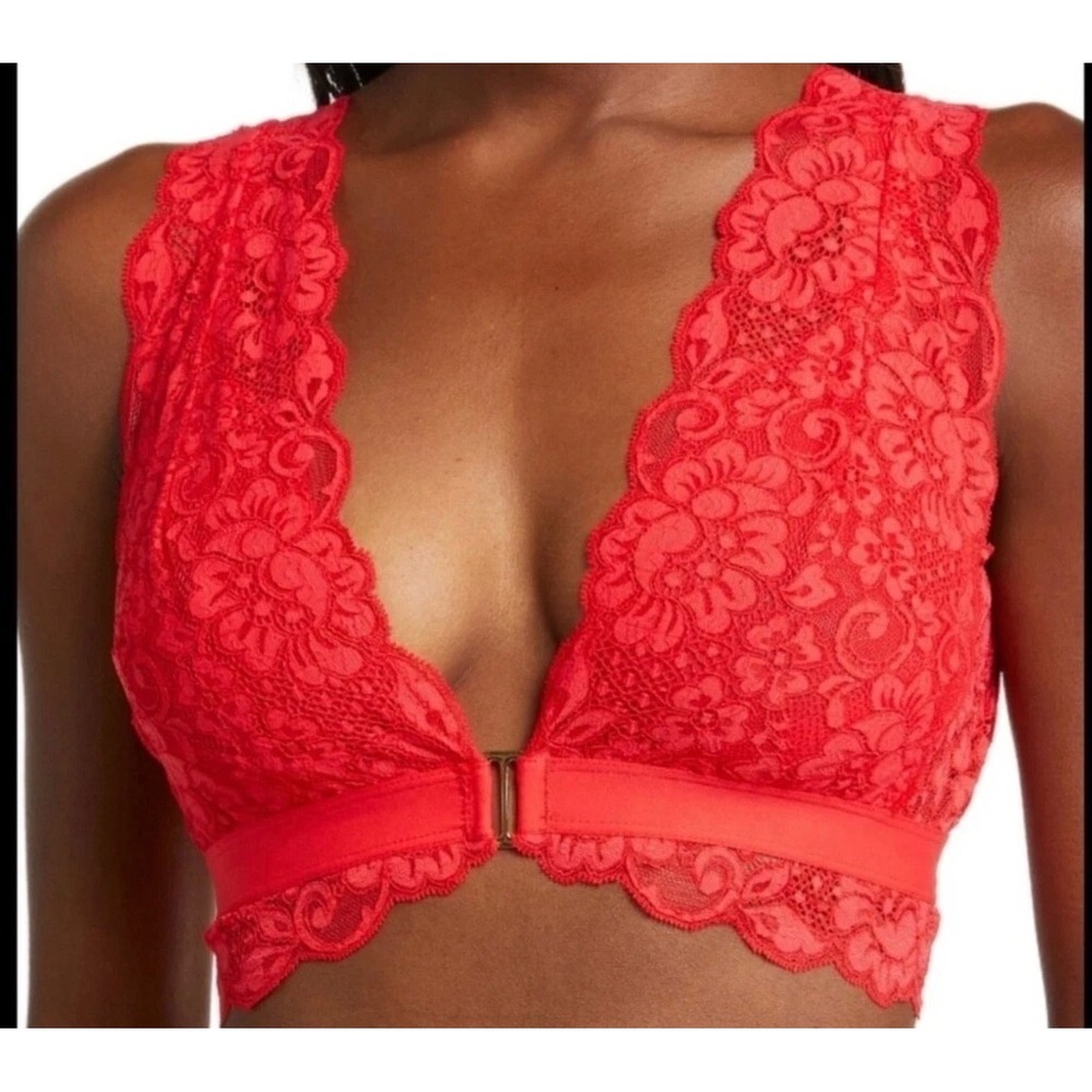 HAH Hot-as-Hell Got Ur Back Bra Siren Red Lace Bralette  S